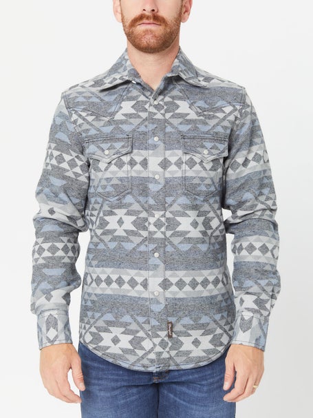 Wrangler Men's Retro Premium Western Snap Print Shirt