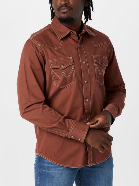 Wrangler Mens Retro Premium Long Sleeve Western Shirt