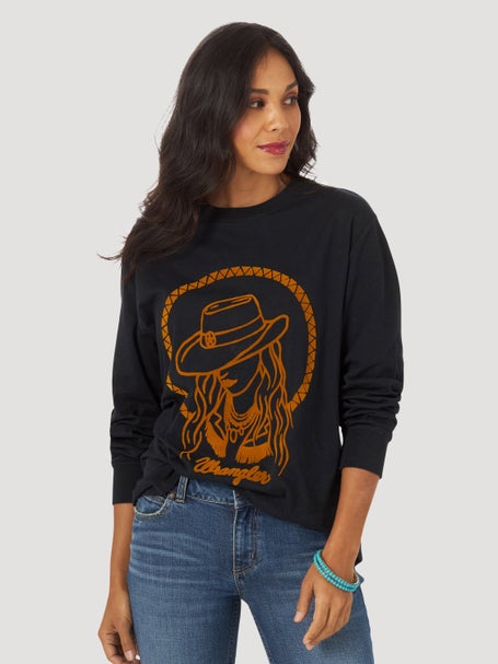 Wrangler Women's Long Sleeve Relaxed Graphic Tee | Riding Warehouse