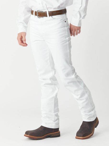 Wrangler 4H & FFA Mens Slim Fit Cowboy Cut White Jeans