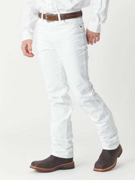 Wrangler 4H & FFA Men's Slim Fit Cowboy Cut White Jeans | Riding Warehouse