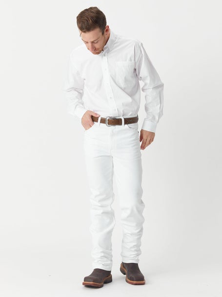 Wrangler 4H FFA Men's Slim Fit Cowboy Cut White Jeans Riding