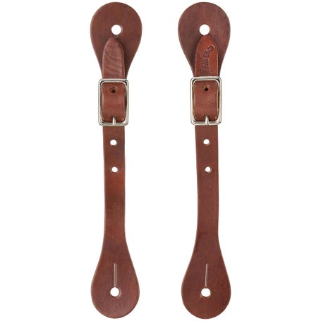 Weaver Single-Ply Brown Latigo Leather Spur Straps