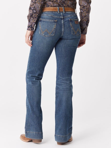 Wrangler Women's Retro Mae Mid-Rise Trouser Jeans
