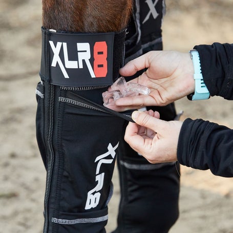 Bottes De Cryothérapie XLR8 Equine Cryo Ice – Taille Grand Devant – Pour Chevaux – Noir