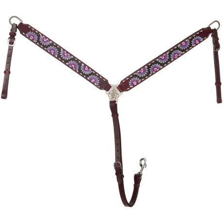 Bricole Western Pour Cheval En Cuir Rose Avec Argent - Confortable Et élégant