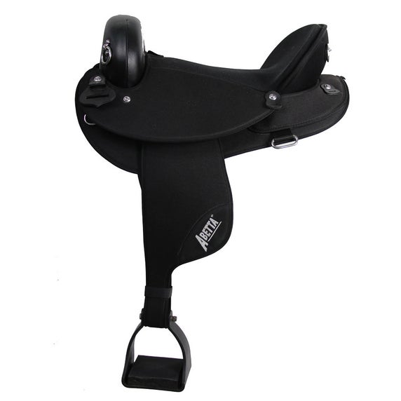 NEW ABETTA DELUXE TRAIL SADDLE WITH HORN, 17", WIDE Tree
