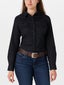 Wrangler Women's Retro Western Long Sleeve Solid Shirt