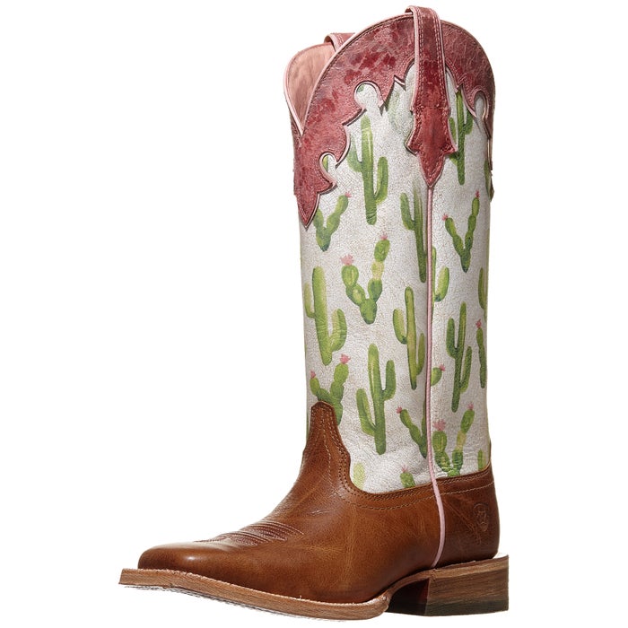 Ariat Fonda Cactus Print Women S Western Cowboy Boots Riding Warehouse