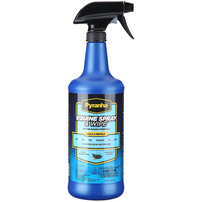 Pyranha Equine Spray & Wipe Water Base Fly Repellent Riding Warehouse