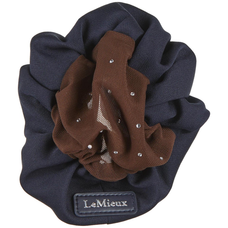 LeMieux Scrunchie with Crystal Hair NetNavy Riding Warehouse