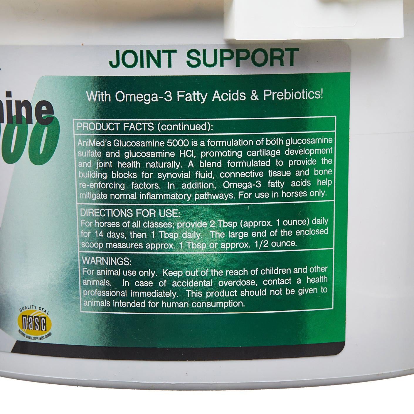 AniMed Glucosamine 5000 Joint Horse Supplement 5 lbs Riding Warehouse