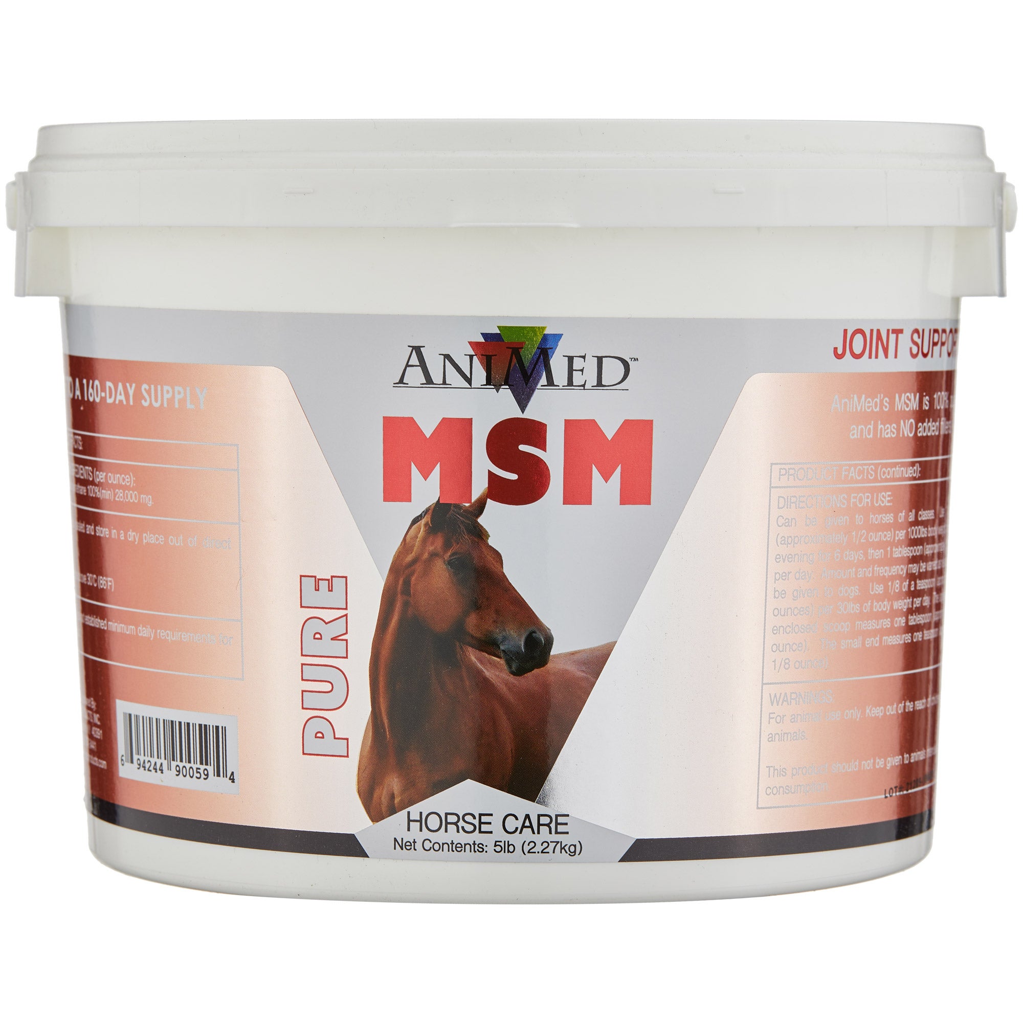 AniMed Pure MSM Powder Joint Horse Supplement 5 lbs - Riding Warehouse