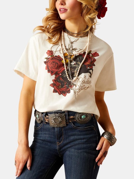 Ariat x Rodeo Quincy Womens Happy Trails Tee Shirt
