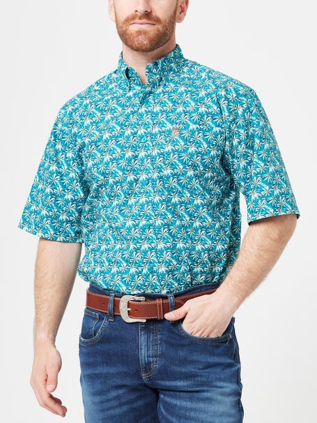 Ariat Mens Short-Sleeve Button Down Shirt - Print