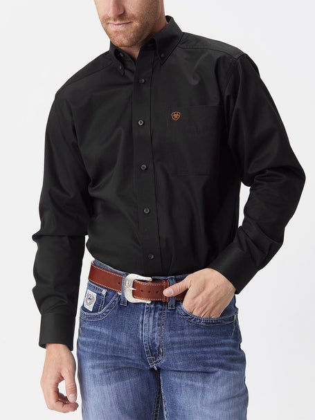 Ariat Mens Solid Twill Long Sleeve Western Shirt