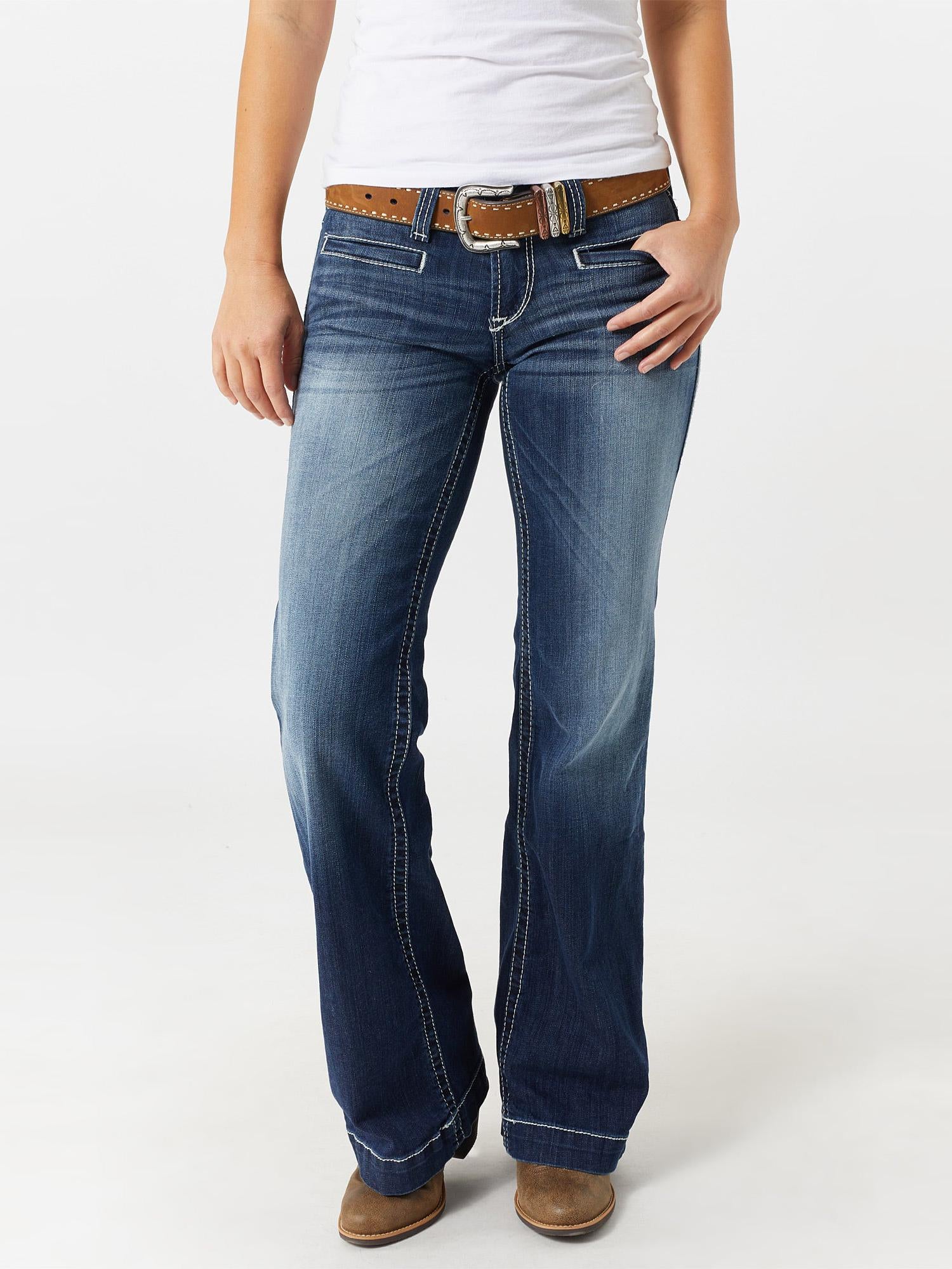 Ariat Women's Entwined MidRise Trouser JeansMarine Riding Warehouse