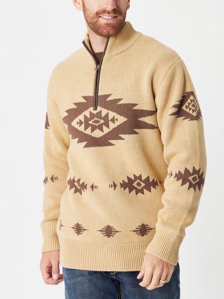 Cinch Mens Printed 1/4 Zip Pullover Sweater
