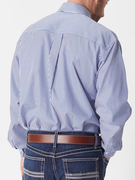 cinch dress shirts Men's Classic Fit Button-Down Western Shirt Elevate your everyday style with this crisp Cinch Royal Blue Button Down