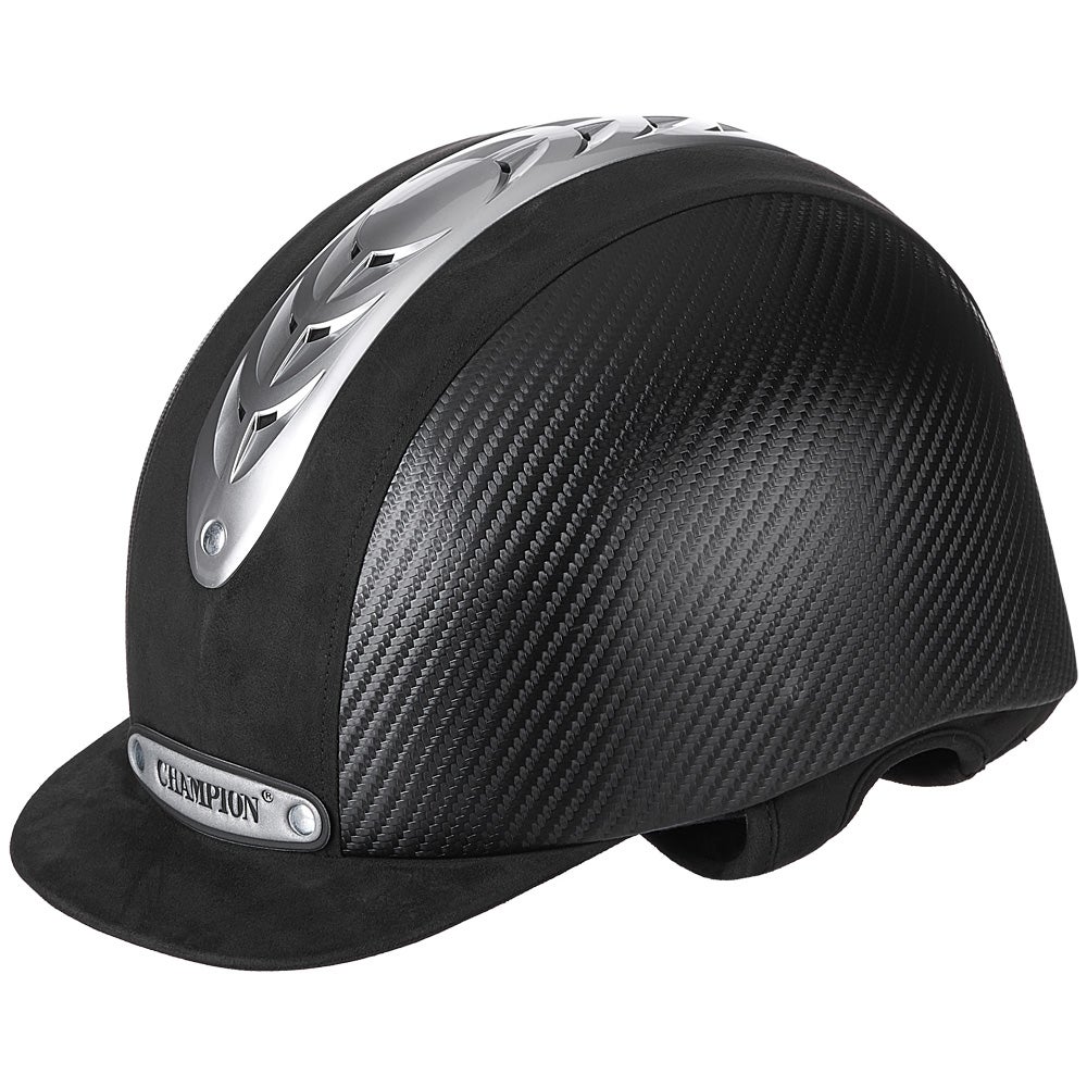 Champion Ventair Evolution Riding Hat Silver Helmet Kitemark PAS015 Black 