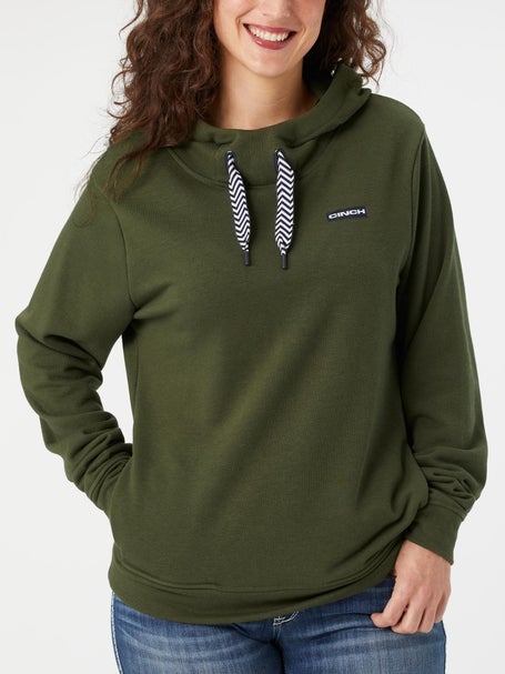 Cinch Womens French Terry Logo Pull Over Hoodie