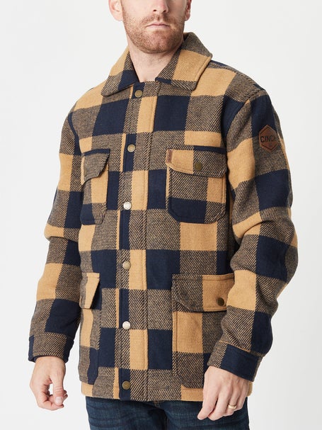 Cinch Mens Poly-Wool Twill Frontier Plaid Coat Jacket