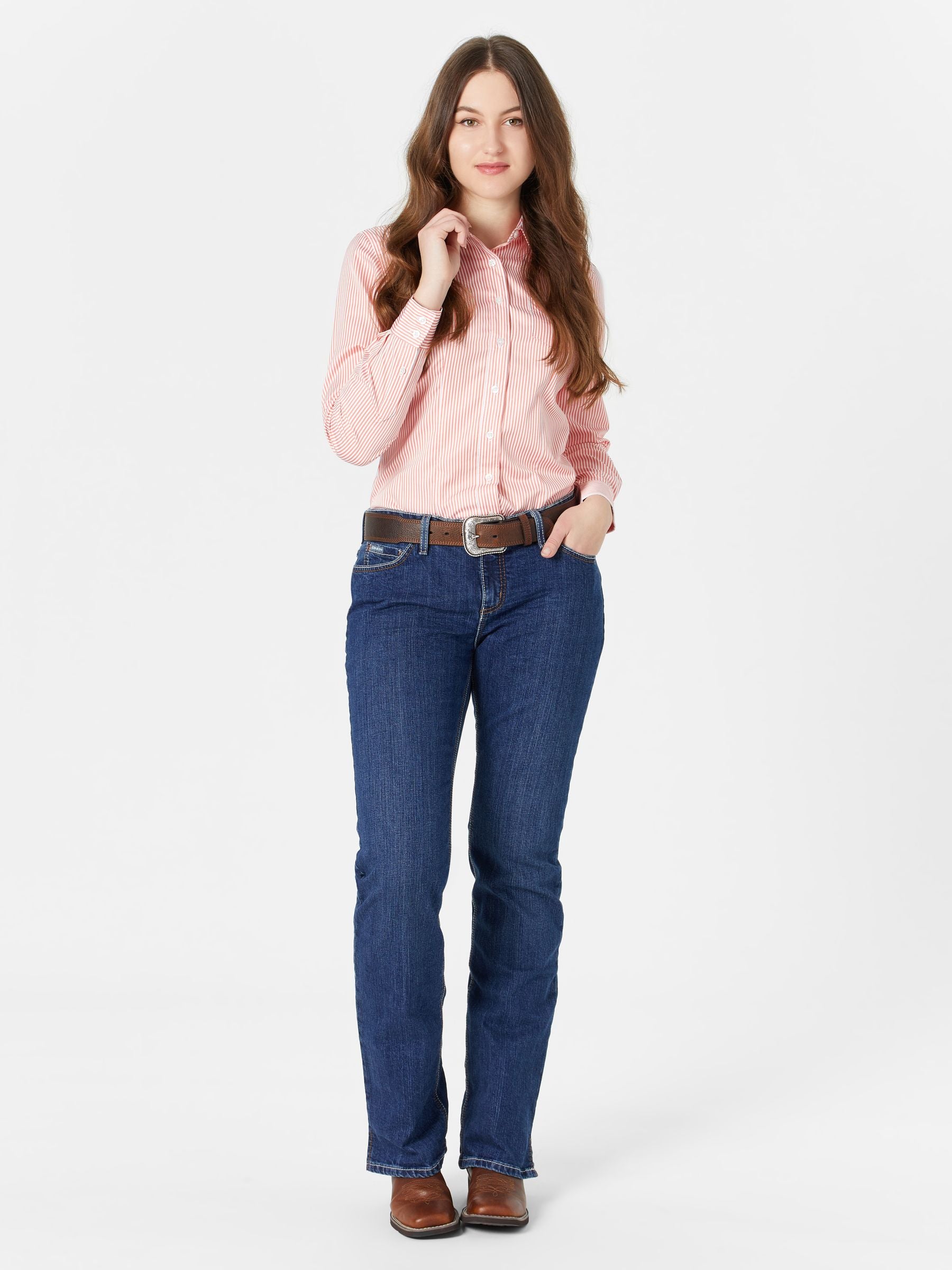 Cinch Ladies' Kylie II Slim Fit Dark Wash Bootcut Jeans Riding Warehouse