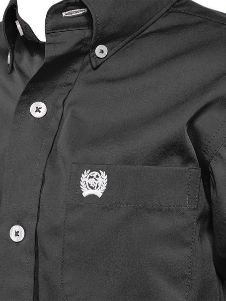Cinch Men's Long Sleeve Solid Button Down Shirt - Grey