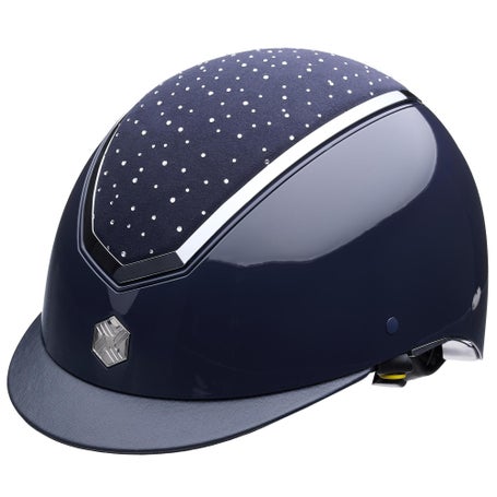 Charles Owen Kylo Crystal Mit MIPS – Marineblau Glänzend/silber, Premium-Reithelm Mit 3-fach Zertifizierung Charles Owen Kylo Crystal Mit MIPS – Marineblau Glänzend/silber, Premium-Reithelm Mit 3-fach Zertifizierung