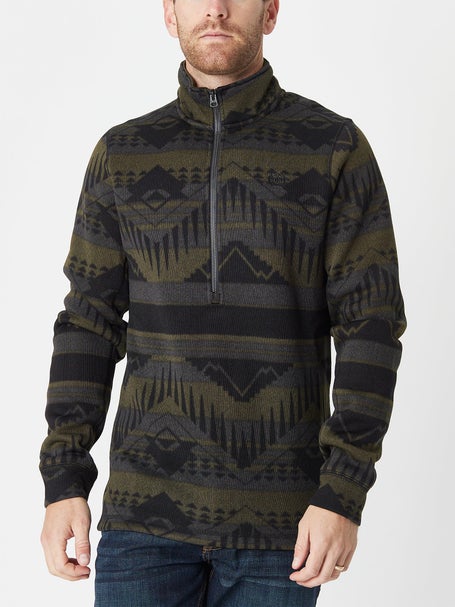 Cinch Mens Printed 1/4 Zip Knit Sweater Pullover