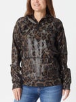 Cowgirl Tuff Shiny Leopard 1/4 Zip Hooded Sweatshirt