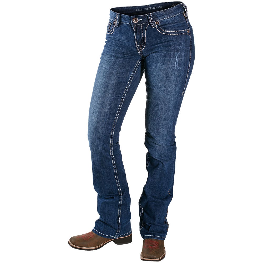 Cowgirl Tuff Womens Sierra Aztec Embroidered Jeans