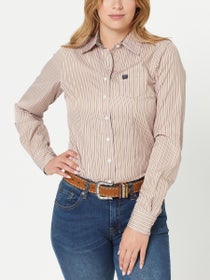 Cinch Womens Crab Apple Stripe Long Sleeve Tencel Shirt