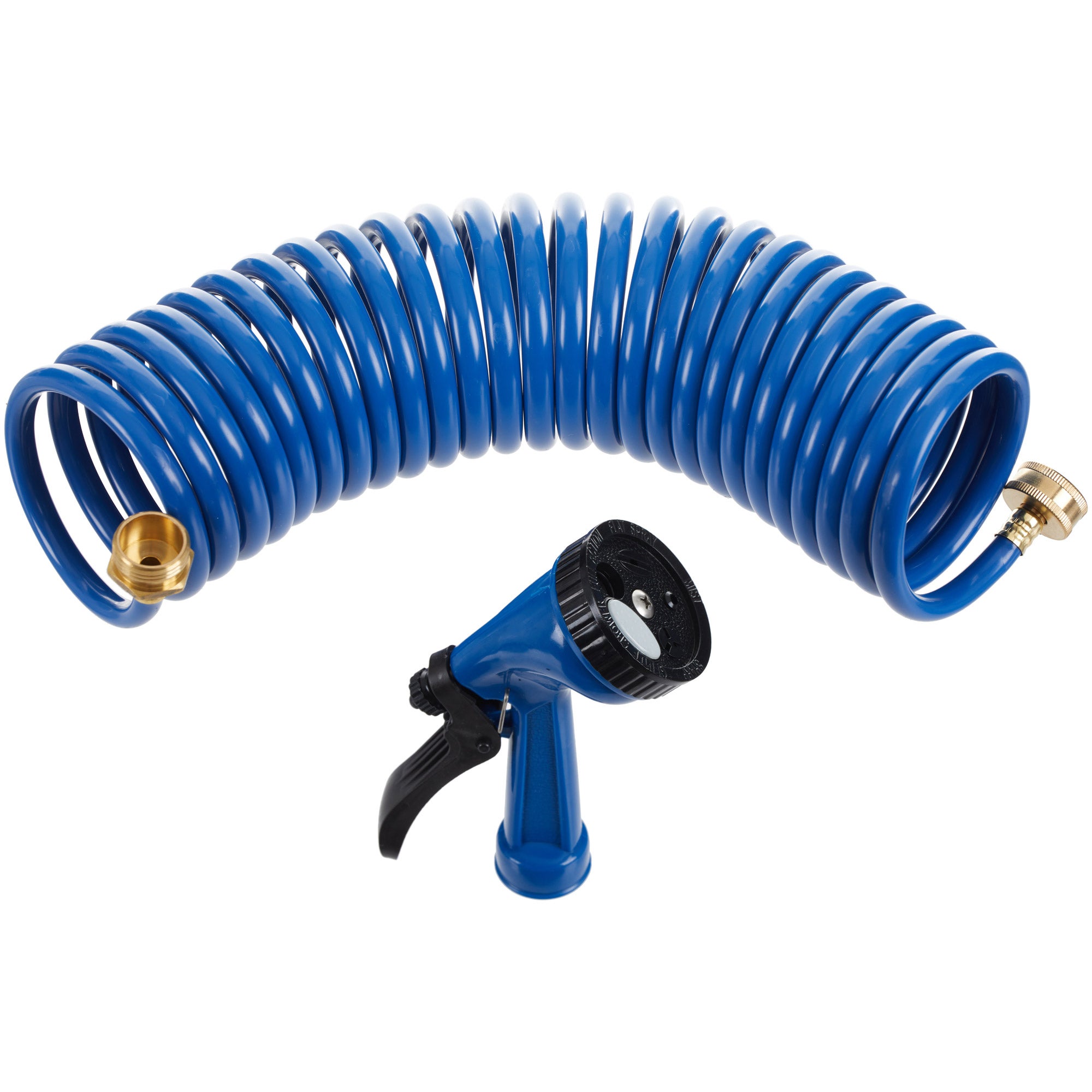 Tough 1 Coil Water Hose with Nozzle Riding Warehouse