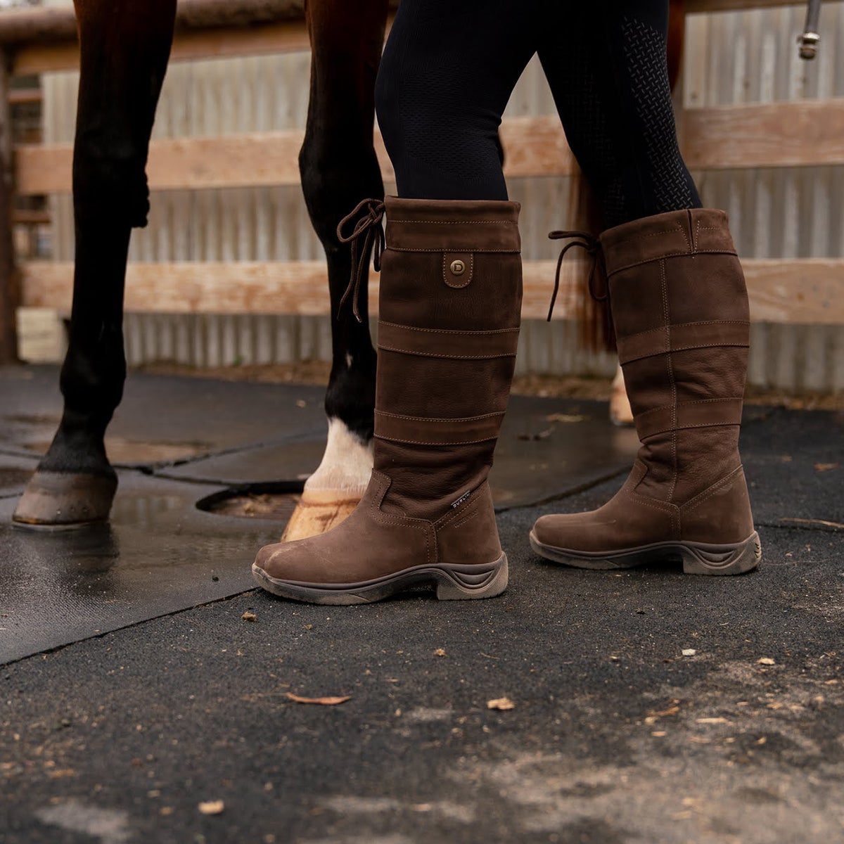 Dublin River III Women's Tall Boots-Chocolate - Riding Warehouse