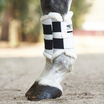 DSB Dressage Sport Boots Patent Glossy- White Fleece