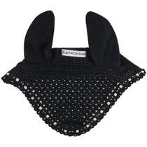 Equine Couture Fly Bonnet w/Crystals Black Pony