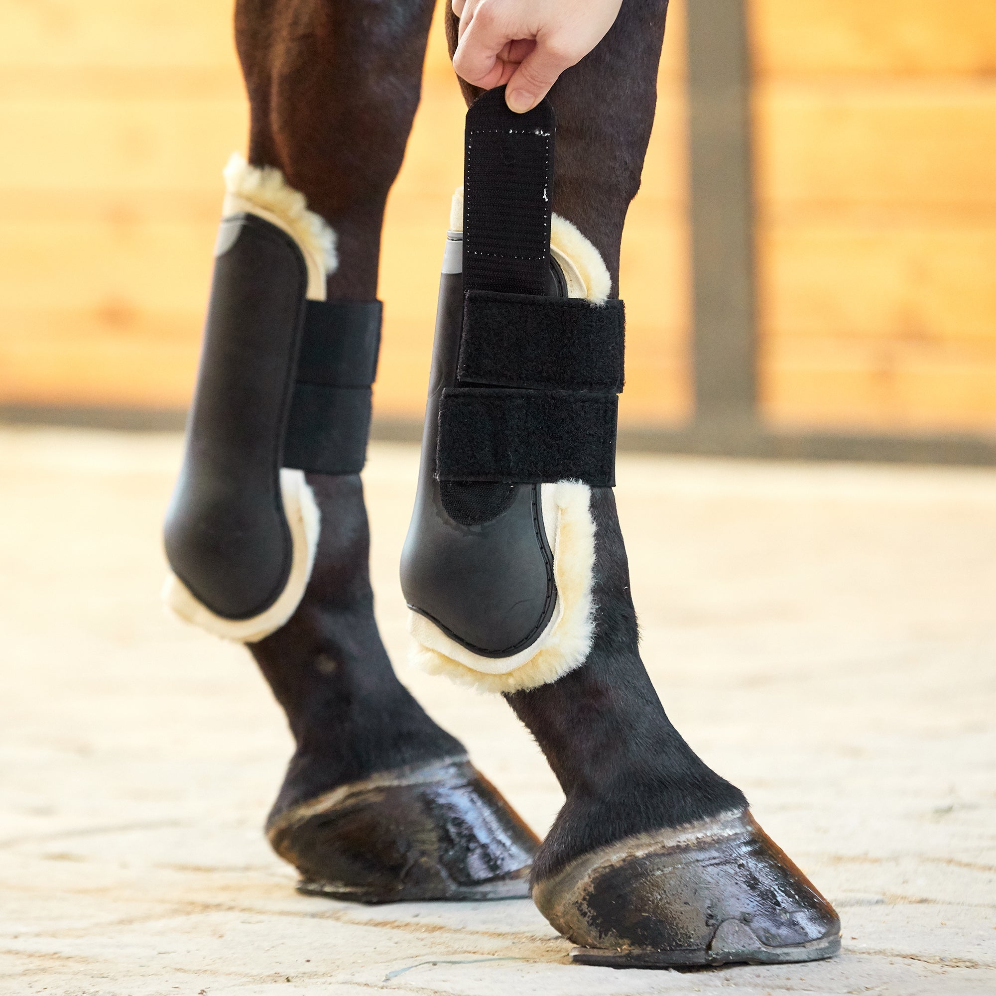 Eskadron Flexisoft Sheepskin VO Open Front Horse Boots Riding Warehouse