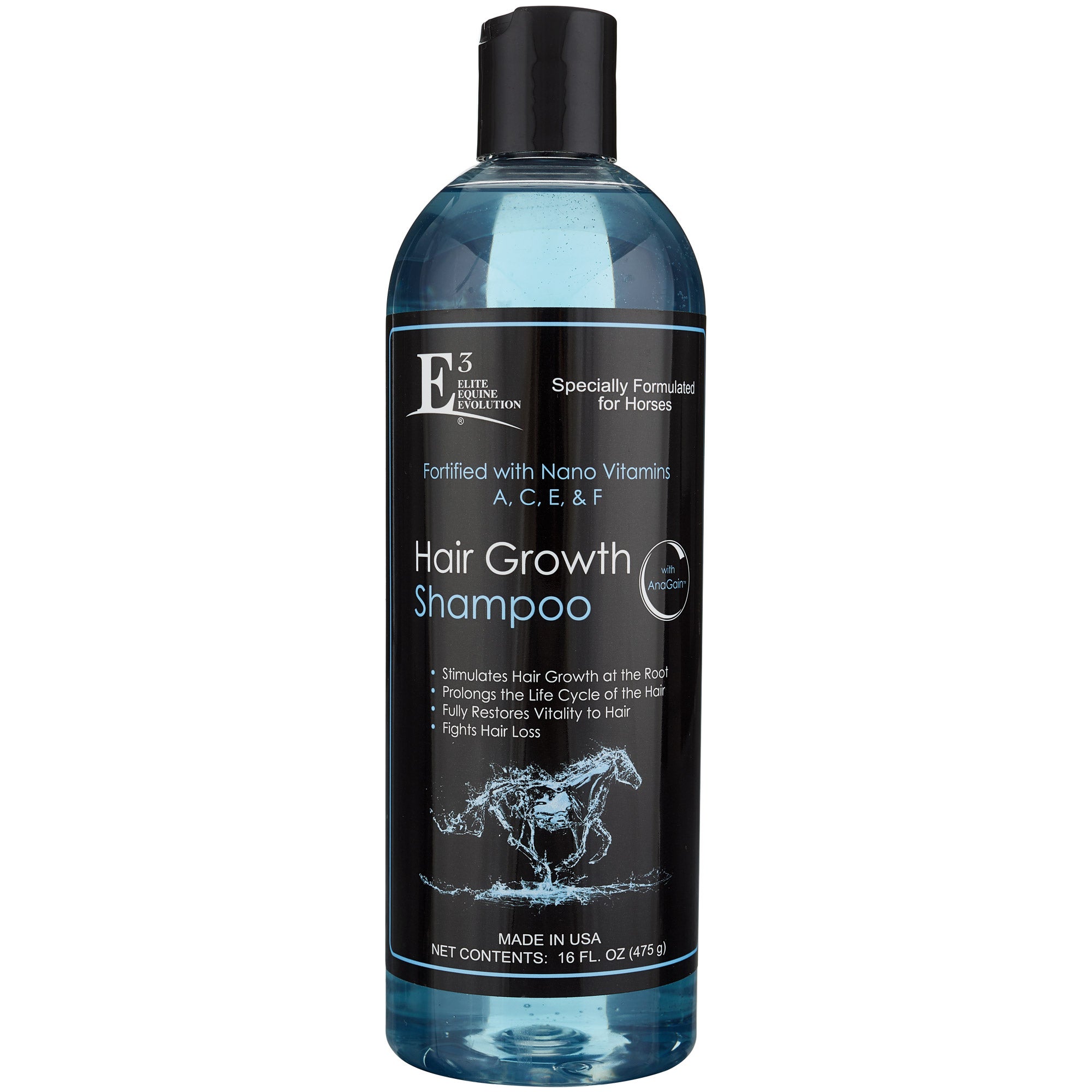 E3 Premium Horse & Pet Hair Growth Shampoo Riding Warehouse