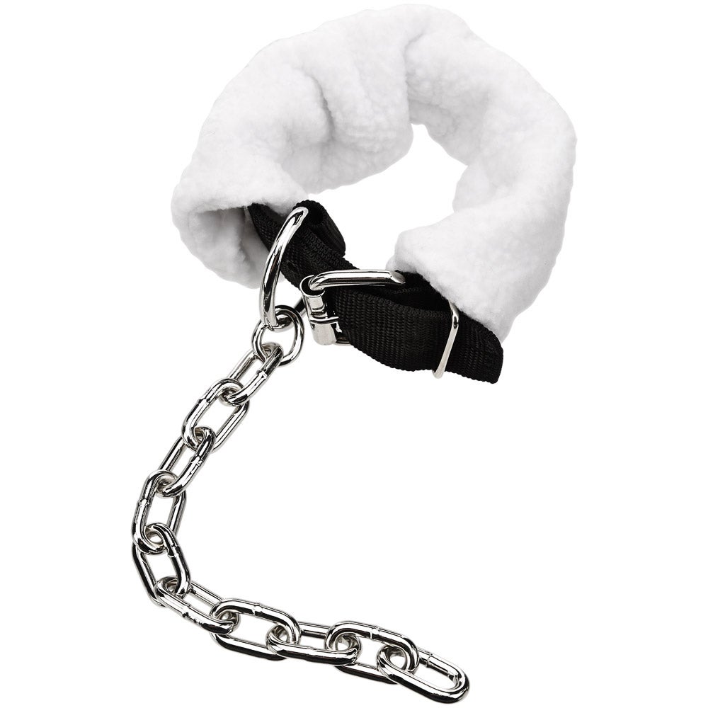 Fleece lined HORSE KICKING CHAINS w/ Black nylon webbing For horses legs Pawing 