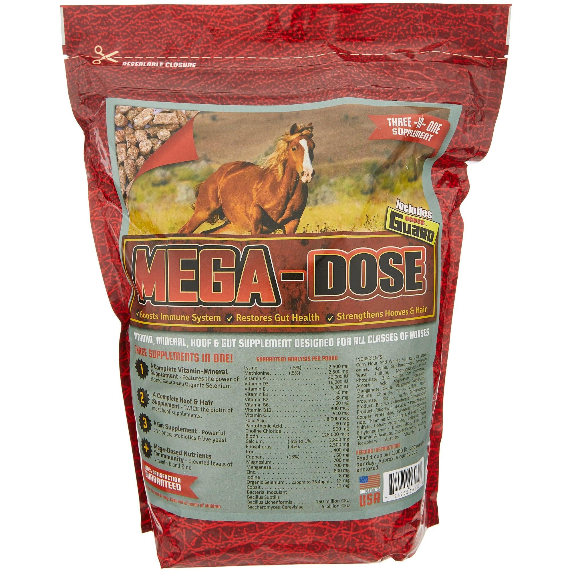 Horse Guard MegaDose Gut Hoof Vit Min Supplement 10lbs Riding Warehouse