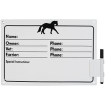 Dry Erase Horse Information Stall Plaque/Sign