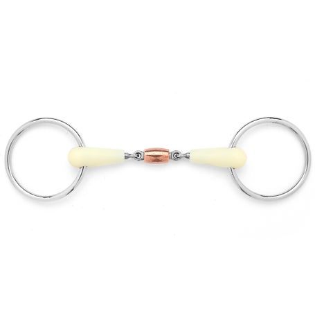 Happy Mouth Loose Ring Copper Roller Snaffle Bit 