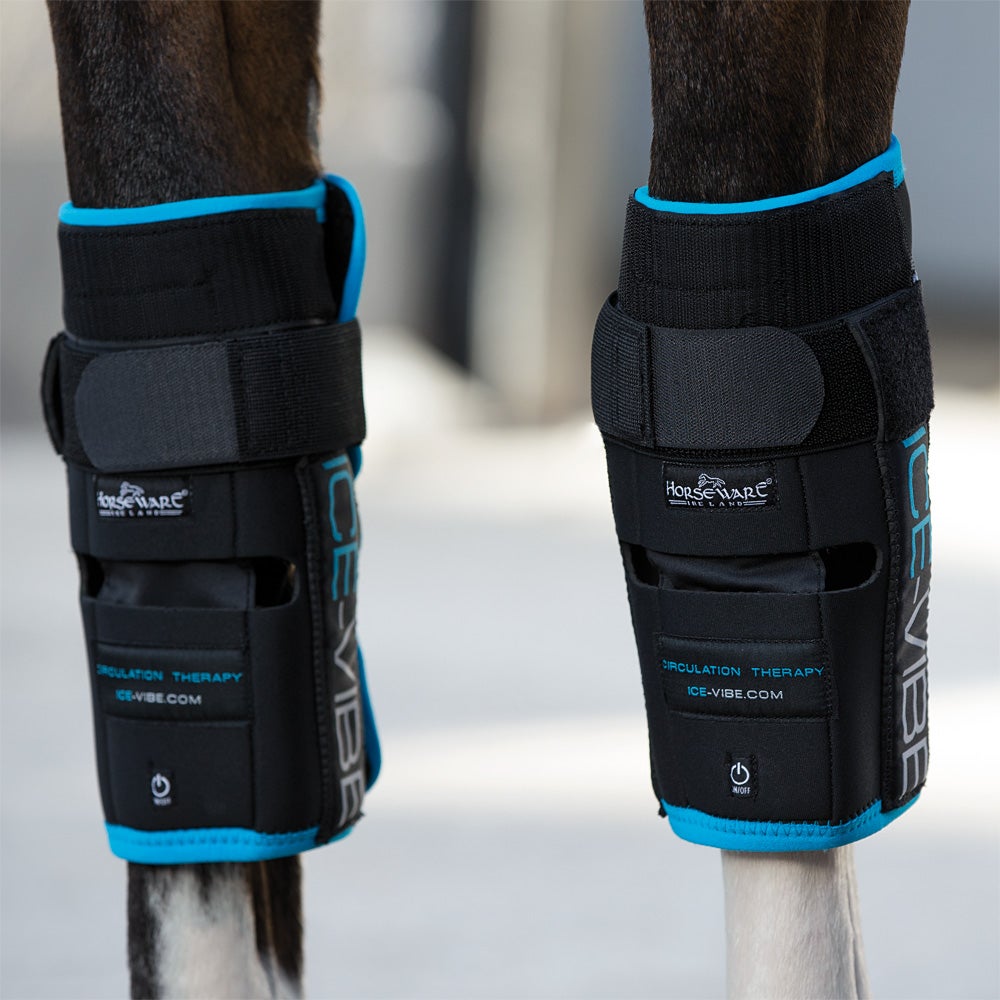 with Vibration Ice-Vibe Hock Wraps Horseware Hock Boots Full Tendon Damage 