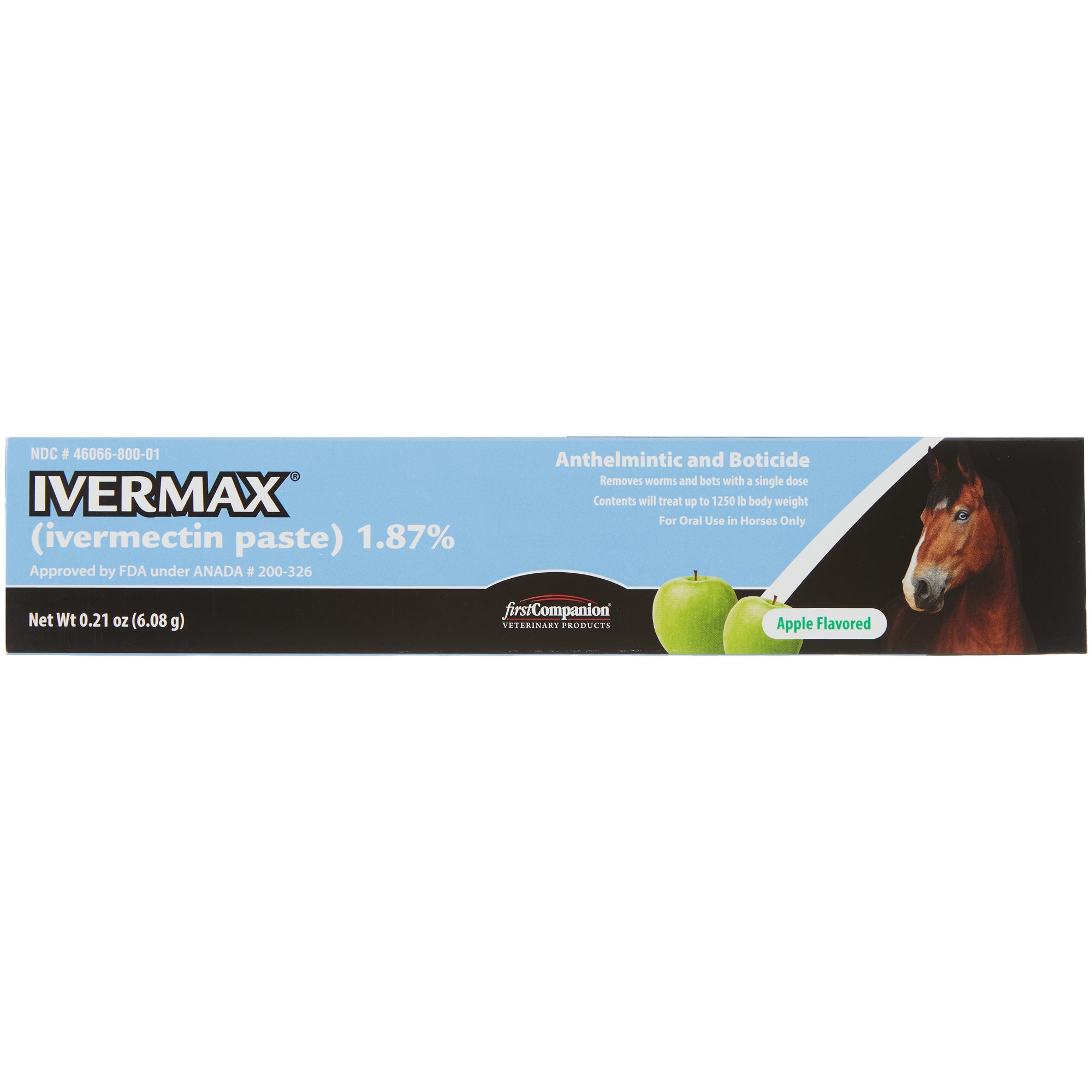 Ivermax Ivermectin 1.87 Equine Dewormer Paste Apple Riding Warehouse