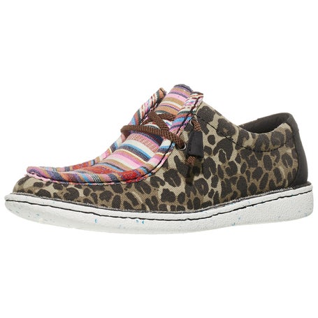Justin Womens Casual Hazer Leopard Serape Print Shoes