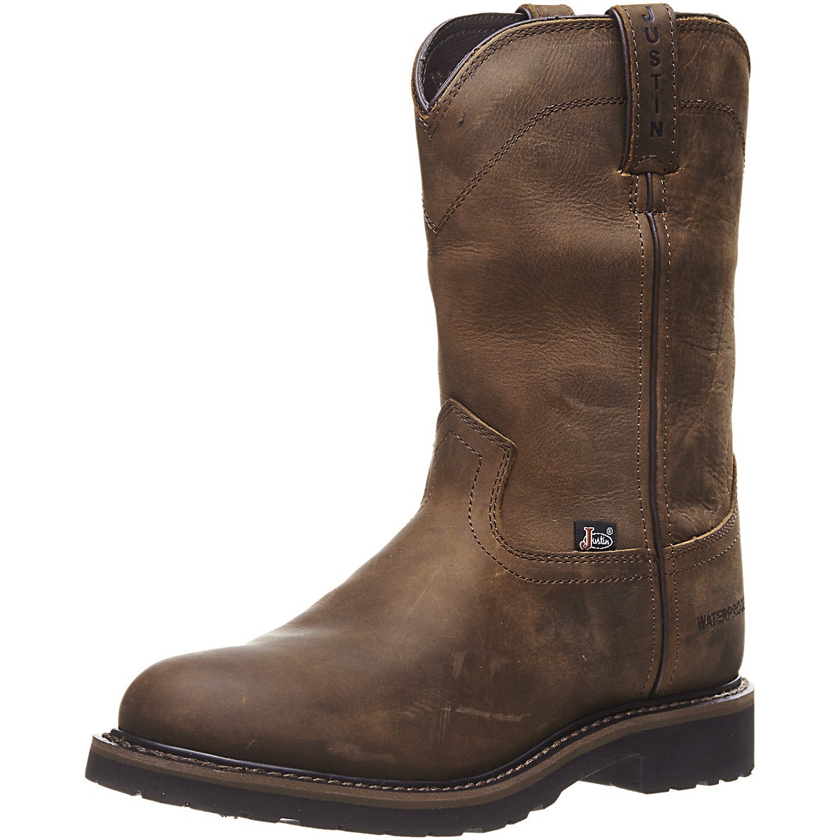 Justin Men's Drywall Waterproof Pull On Work Boots Riding Warehouse