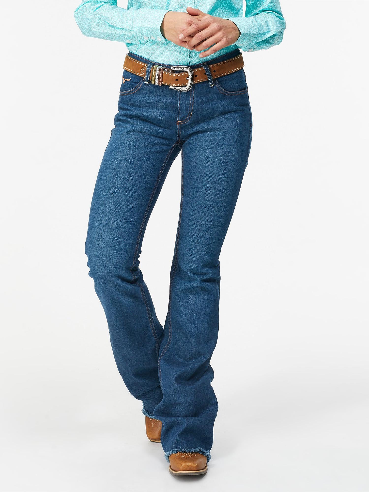 Kimes Ranch Women's Lola Raw Hem Trouser Jeans - Riding Warehouse