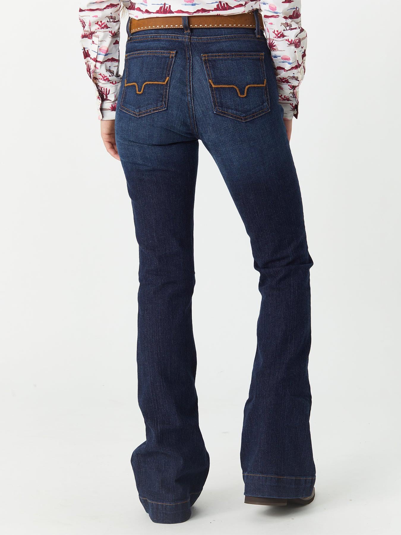 Kimes Ranch Womens Jennifer High Rise Flare Jeans Riding Warehouse