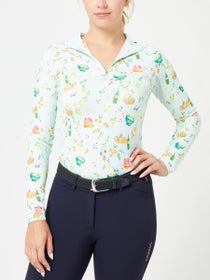 Kastel Summer 1/4 Zip UPF Long Sleeve Shirt-Mint Picnic